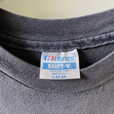 80's Faded Black Tee - Large