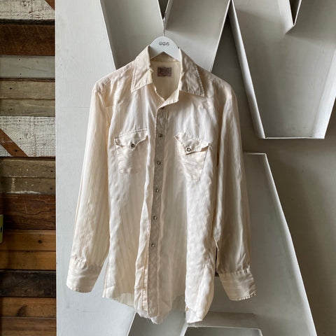 70's H-BAR-C Western Shirt - XL
