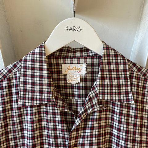 50’s Jantzen Plaid Button-Up - Large