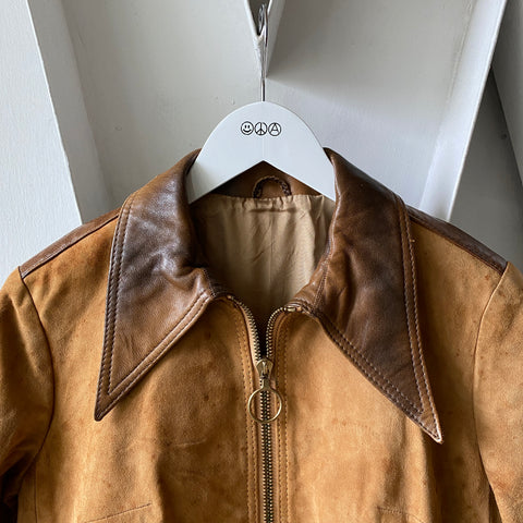 70's Riri Zip Leather Jacket - Women’s Small