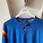 Blue rainbow henley - Large