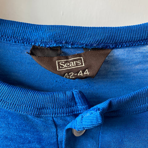 Blue rainbow henley - Large