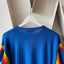Blue rainbow henley - Large