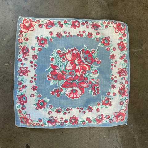 60’s Flower Handkerchief - OS