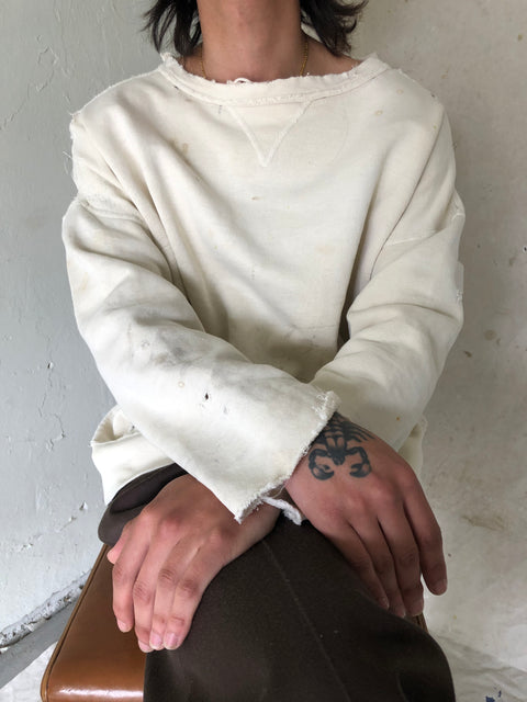 50’s Thrashed Single V Crewneck Sweatshirt - Large