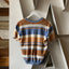 70's Striped Terry V-Neck - Large