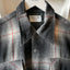 70’s JC Penney Shadow Plaid Loop Collar - Large