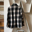 70’s JC Penney Shadow Plaid Loop Collar - Large