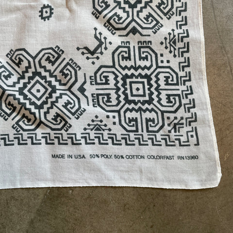 80’s White Colorfast Bandana - OS