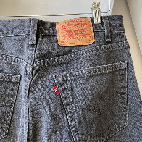 90’s Levi’s Black 505 Denim - 32" x 29”