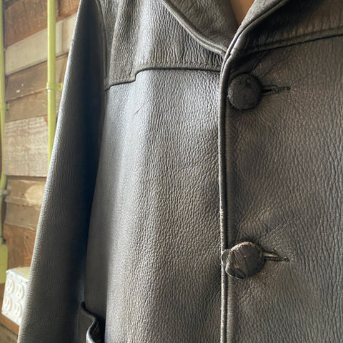 50's Leather Jacket - Medium