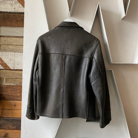 50's Leather Jacket - Medium