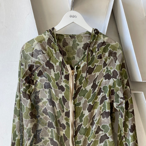 60’s Camouflage Mesh Zip-Up Jacket - Medium