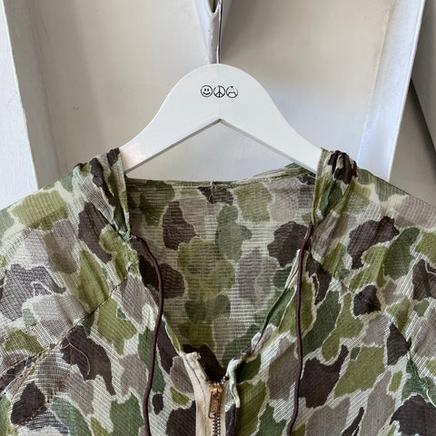 60’s Camouflage Mesh Zip-Up Jacket - Medium