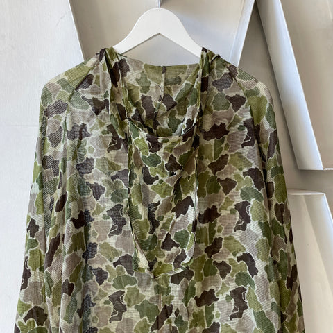 60’s Camouflage Mesh Zip-Up Jacket - Medium