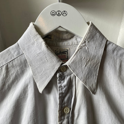 40’s Broadcloth Chopped Button Up - Medium