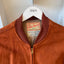 60's Suede Leather Bomber Jacket - Medium