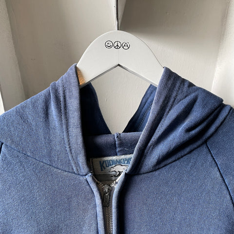 70’s Faded Thermal Lined Zip Hoodie - Medium