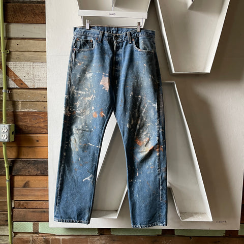 90’s Painted Levi’s 501 - 34” x 30”