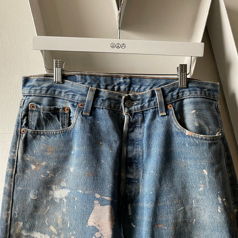 90’s Painted Levi’s 501 - 34” x 30”