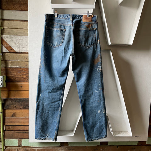90’s Painted Levi’s 501 - 34” x 30”