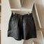 80's High Waisted Leather Shorts - 26" x 4"
