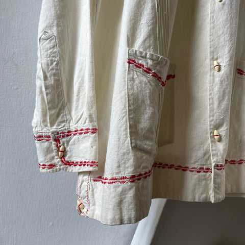 60's Embroidered Canvas Jacket - XL