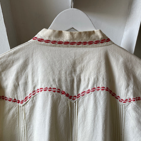 60's Embroidered Canvas Jacket - XL