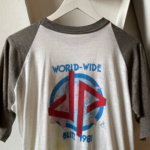 80’s Judas Priest Point of Entry Raglan Tee - Medium