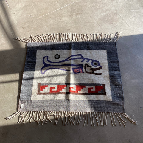 Mexican Wool Rug - 3.5" x 2.5"