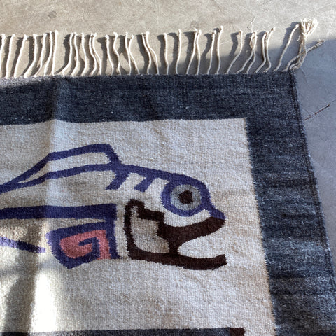 Mexican Wool Rug - 3.5" x 2.5"