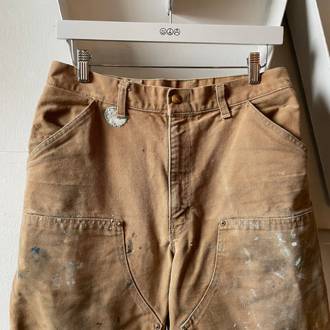 80’s Thrashed and Embellished Carhartt Dungarees - 30” x 28”