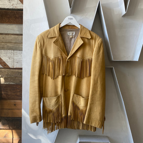 60's Buckskin Fringe Jacket - Medium