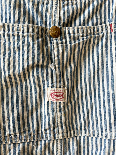 50’s Cowden Hickory Stripe Overalls - 39” x 25”