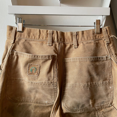 80’s Thrashed and Embellished Carhartt Dungarees - 30” x 28”