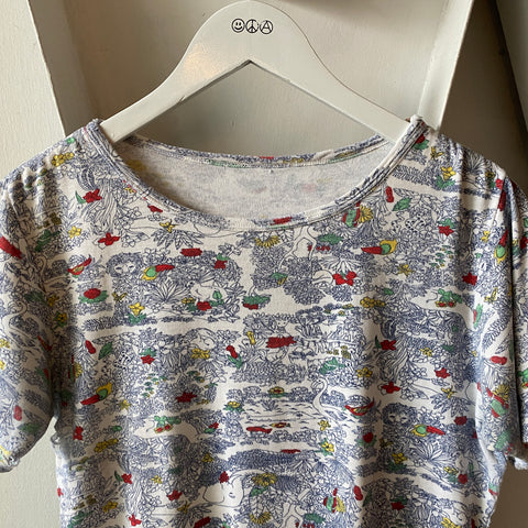 80's Jungle Print Top - Small