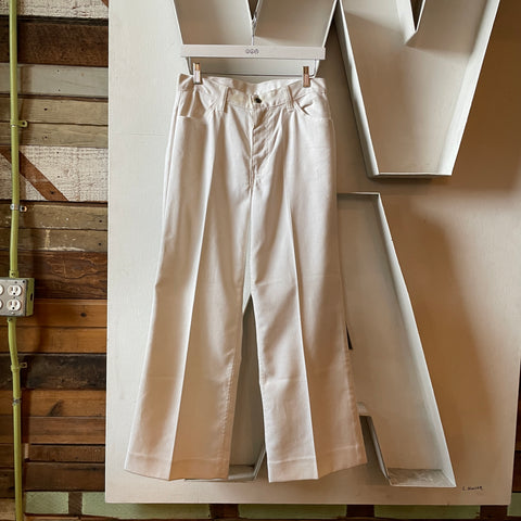 60’s Big E Levi’s White Canvas Trousers - 29.5” x 27”