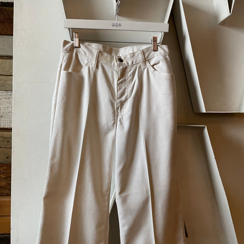 60’s Big E Levi’s White Canvas Trousers - 29.5” x 27”
