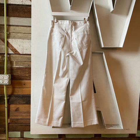 60’s Big E Levi’s White Canvas Trousers - 29.5” x 27”