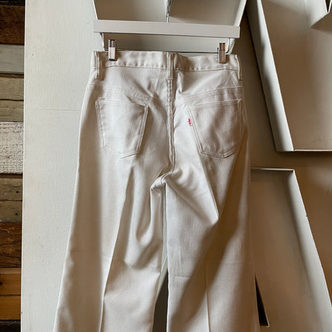 60’s Big E Levi’s White Canvas Trousers - 29.5” x 27”