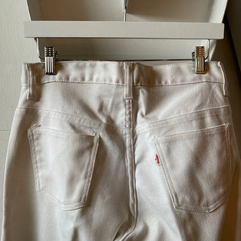 60’s Big E Levi’s White Canvas Trousers - 29.5” x 27”