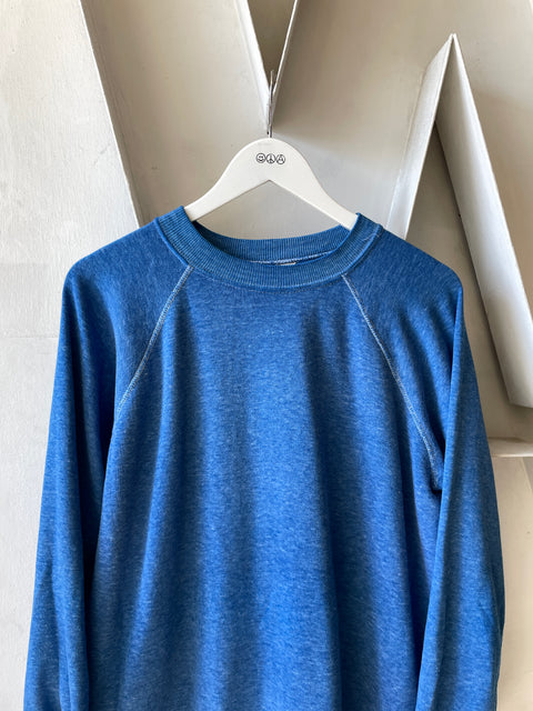 80’s Blue Poly Raglan Crewneck - Medium