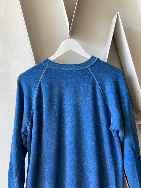 80’s Blue Poly Raglan Crewneck - Medium