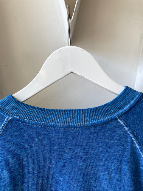 80’s Blue Poly Raglan Crewneck - Medium