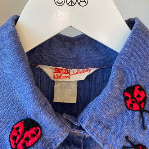 90's Embroidery Laura Mae Shirt - Medium