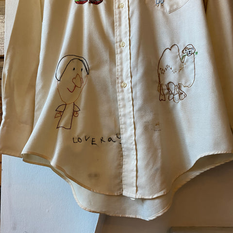 70's Embroidered Shirt - Large