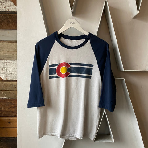 80's Chicago Cubs Raglan Tee - Large