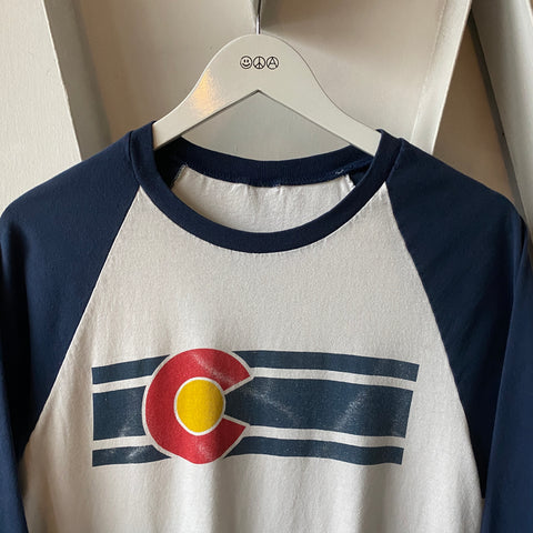 80's Chicago Cubs Raglan Tee - Large