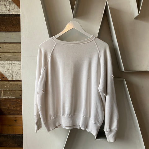 60's Thrashed Raglan Crewneck Sweatshirt - Large