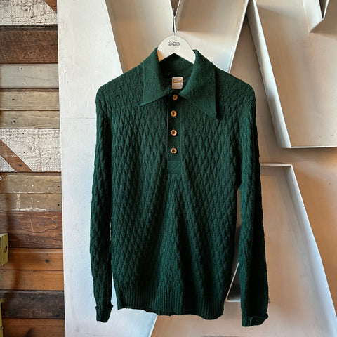 60’s Acrylic Knit Polo - Medium